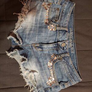 American Eagle Outfitters Jeweled Denim Shorts - Size 2